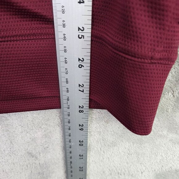 Mens Nike Dri Fit Burgundy Full Zip Track Jacket White Piping Polyester Size L - Picture 6 of 7